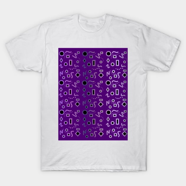 MOD Purple Geometrical Designs T-Shirt by SartorisArt1